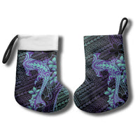 Purple Paradise Hawaii Christmas Stocking Hammerhead Shark Tattoo Curve Polynesian - Polynesian Pride
