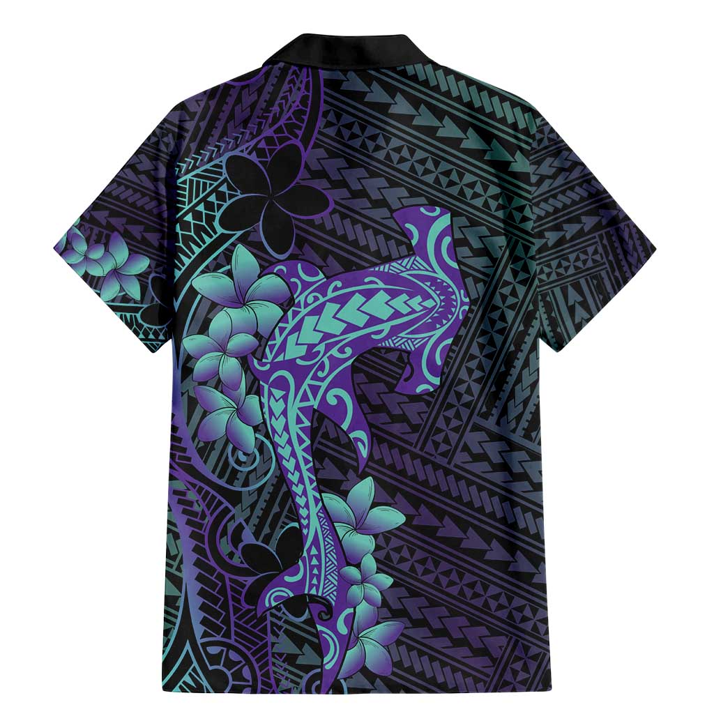 Purple Paradise Hawaii Family Matching Mermaid Dress and Hawaiian Shirt Hammerhead Shark Tattoo Curve Polynesian LT14 - Polynesian Pride