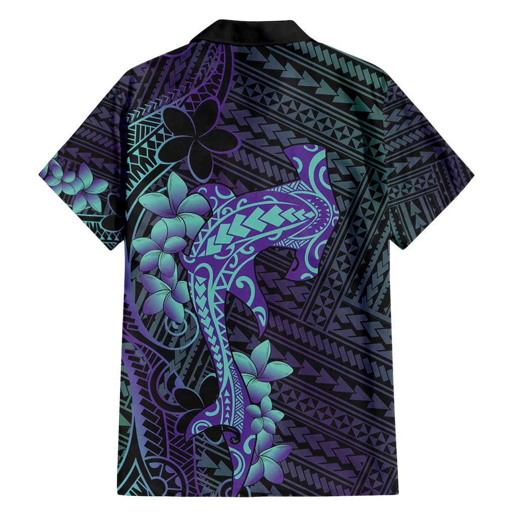Purple Paradise Hawaii Family Matching Summer Maxi Dress and Hawaiian Shirt Hammerhead Shark Tattoo Curve Polynesian LT14 - Polynesian Pride