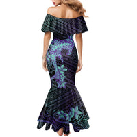 Purple Paradise Hawaii Mermaid Dress Hammerhead Shark Tattoo Curve Polynesian - Polynesian Pride