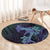 Purple Paradise Hawaii Round Carpet Hammerhead Shark Tattoo Curve Polynesian - Polynesian Pride