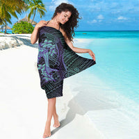 Purple Paradise Hawaii Sarong Hammerhead Shark Tattoo Curve Polynesian - Polynesian Pride