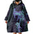 Purple Paradise Hawaii Wearable Blanket Hoodie Hammerhead Shark Tattoo Curve Polynesian - Polynesian Pride