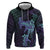Purple Paradise Hawaii Zip Hoodie Hammerhead Shark Tattoo Curve Polynesian - Polynesian Pride