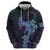 Purple Paradise Hawaii Zip Hoodie Hammerhead Shark Tattoo Curve Polynesian - Polynesian Pride
