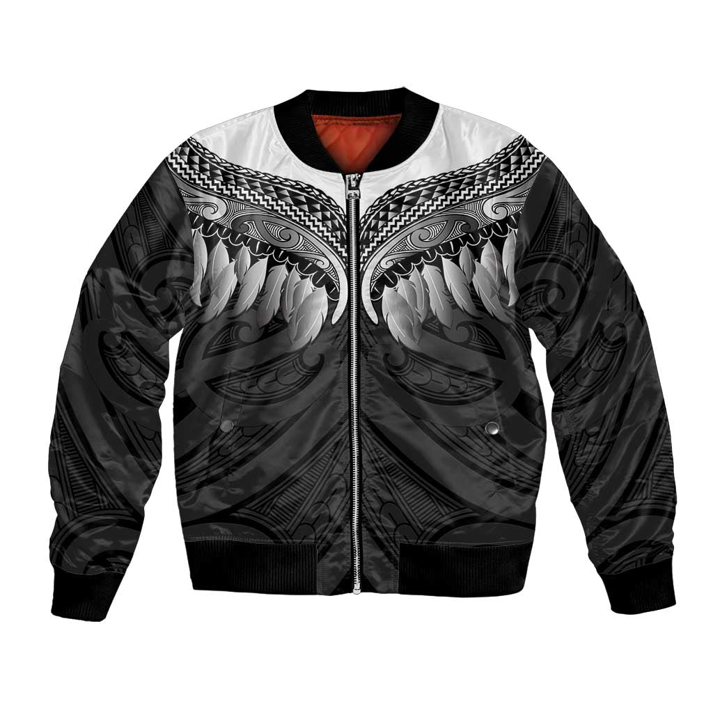 Poutama Korowai New Zealand Bomber Jacket Aotearoa Maori Tattoo LT14 Unisex Black - Polynesian Pride