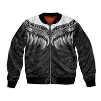 Poutama Korowai New Zealand Bomber Jacket Aotearoa Maori Tattoo LT14 Unisex Black - Polynesian Pride
