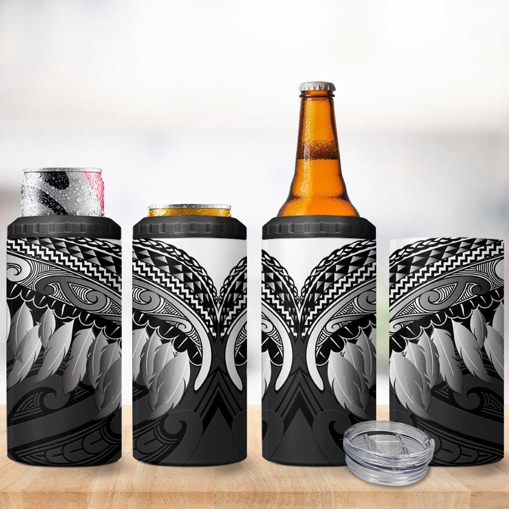 Poutama Korowai New Zealand 4 in 1 Can Cooler Tumbler Aotearoa Maori Tattoo LT14 - Polynesian Pride