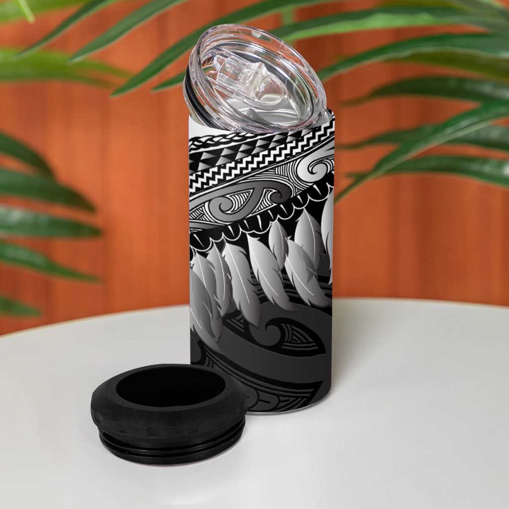 Poutama Korowai New Zealand 4 in 1 Can Cooler Tumbler Aotearoa Maori Tattoo LT14 - Polynesian Pride