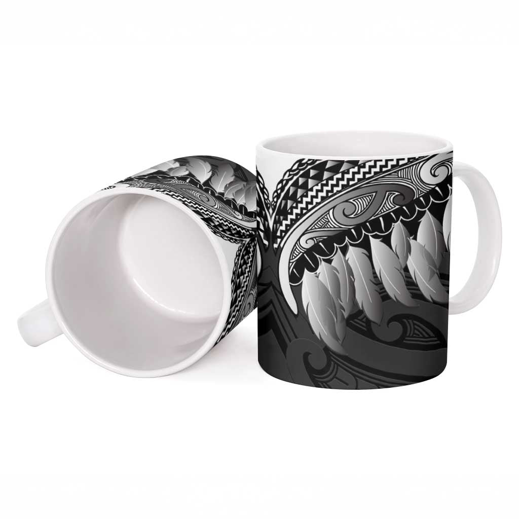 Poutama Korowai New Zealand Ceramic Mug Aotearoa Maori Tattoo - Polynesian Pride