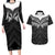 Poutama Korowai New Zealand Couples Matching Long Sleeve Bodycon Dress and Hawaiian Shirt Aotearoa Maori Tattoo - Polynesian Pride