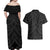 Poutama Korowai New Zealand Couples Matching Off Shoulder Maxi Dress and Hawaiian Shirt Aotearoa Maori Tattoo - Polynesian Pride