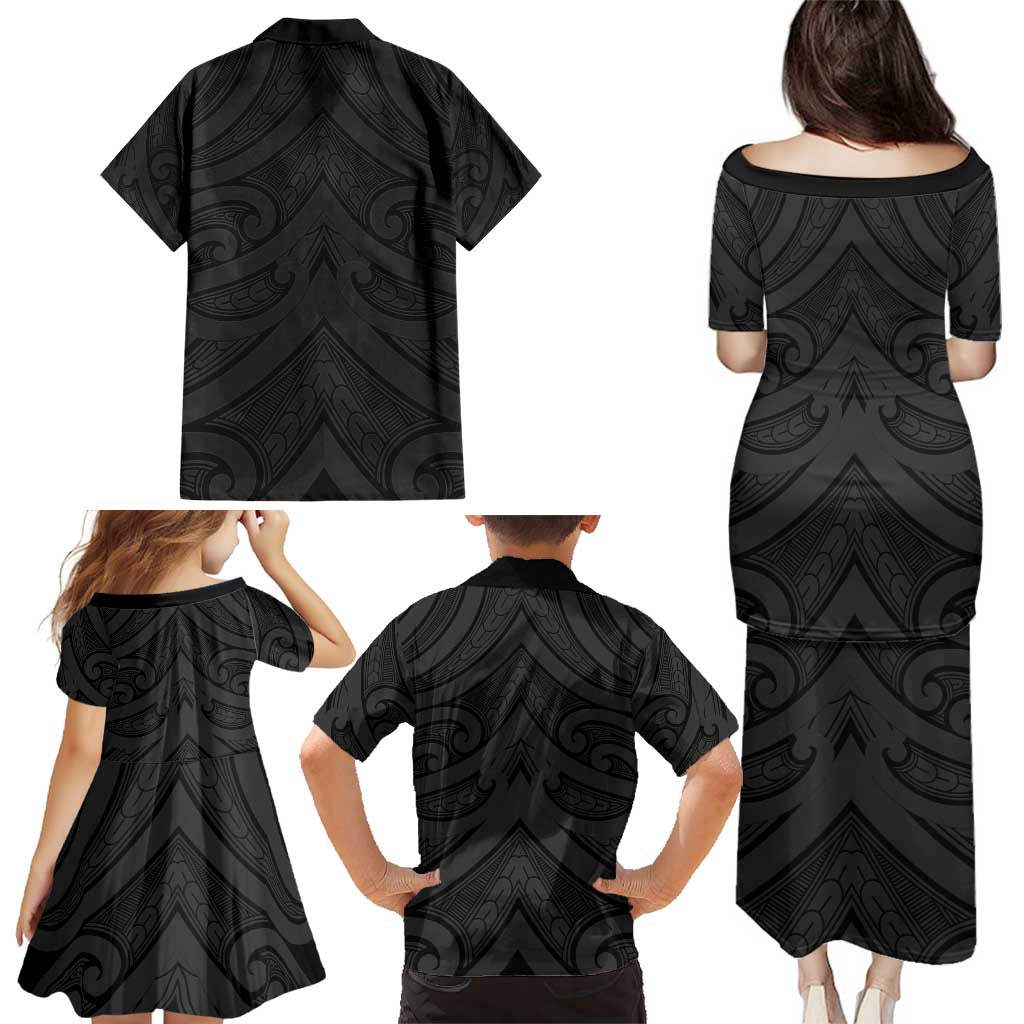Poutama Korowai New Zealand Family Matching Puletasi and Hawaiian Shirt Aotearoa Maori Tattoo LT14 - Polynesian Pride