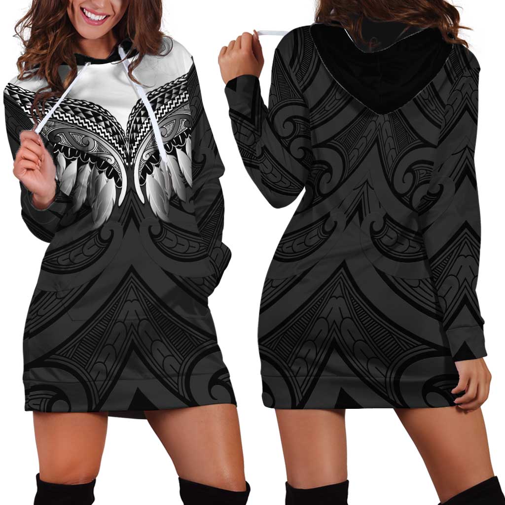Poutama Korowai New Zealand Hoodie Dress Aotearoa Maori Tattoo LT14 - Polynesian Pride