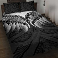 Poutama Korowai New Zealand Quilt Bed Set Aotearoa Maori Tattoo LT14 Black - Polynesian Pride