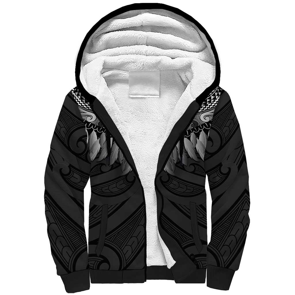 Poutama Korowai New Zealand Sherpa Hoodie Aotearoa Maori Tattoo - Polynesian Pride
