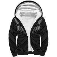 Poutama Korowai New Zealand Sherpa Hoodie Aotearoa Maori Tattoo LT14 Unisex Black - Polynesian Pride