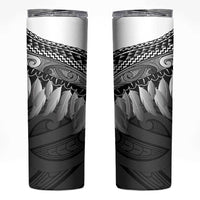 Poutama Korowai New Zealand Skinny Tumbler Aotearoa Maori Tattoo LT14 Black - Polynesian Pride