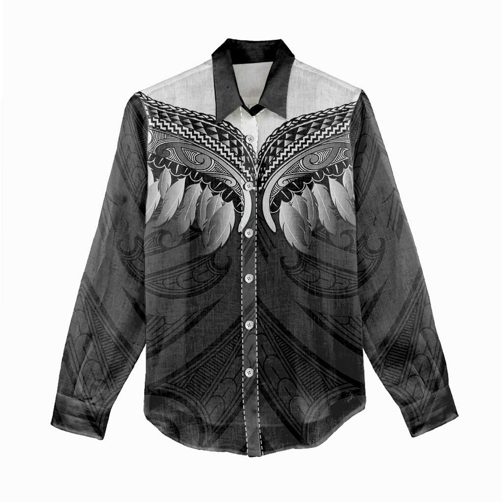 Poutama Korowai New Zealand Women Casual Shirt Aotearoa Maori Tattoo LT14 - Polynesian Pride