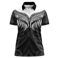 Poutama Korowai New Zealand Women Polo Shirt Aotearoa Maori Tattoo LT14 Female Black - Polynesian Pride