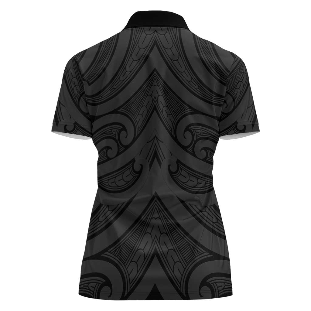 Poutama Korowai New Zealand Women Polo Shirt Aotearoa Maori Tattoo LT14 - Polynesian Pride