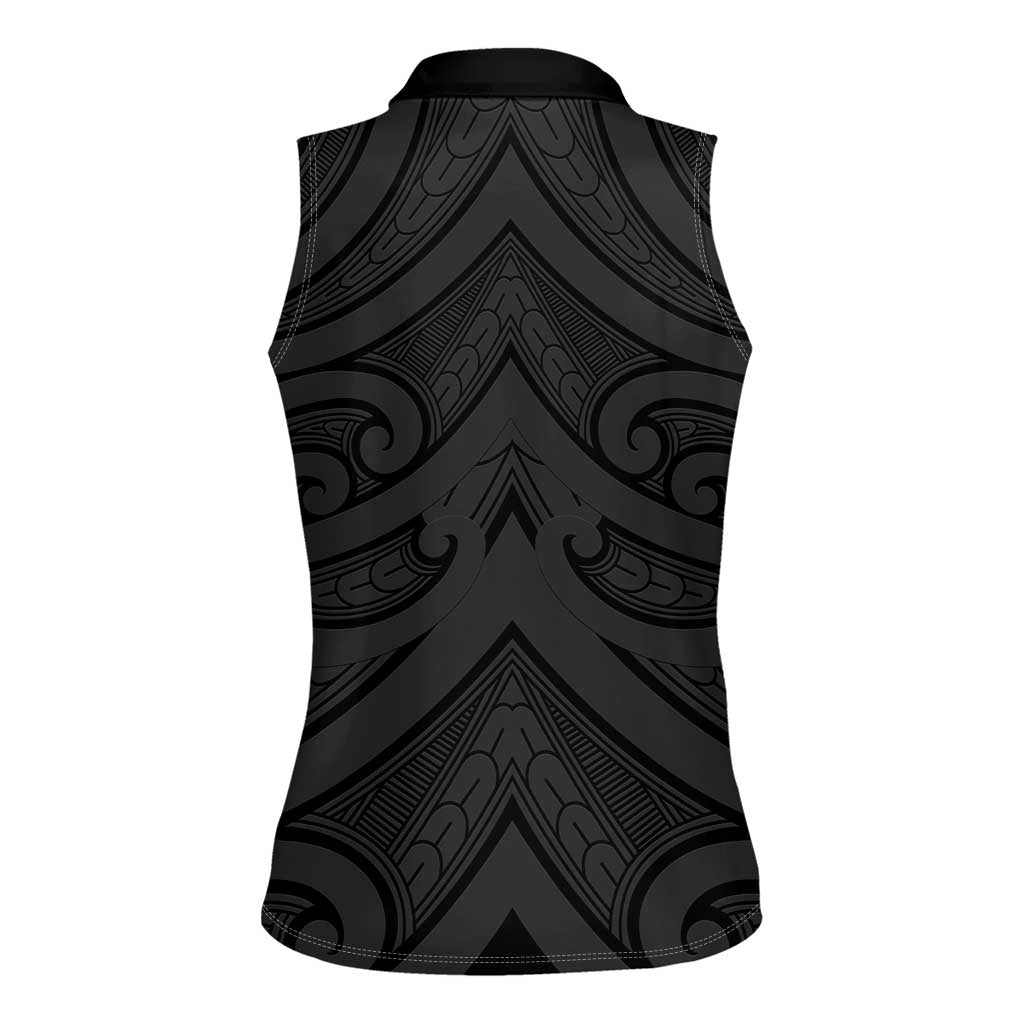 Poutama Korowai New Zealand Women Sleeveless Polo Shirt Aotearoa Maori Tattoo LT14 - Polynesian Pride