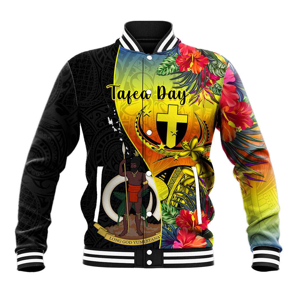 personalised-vanuatu-tafea-day-baseball-jacket-coat-of-arms-mix-tropical-flowers