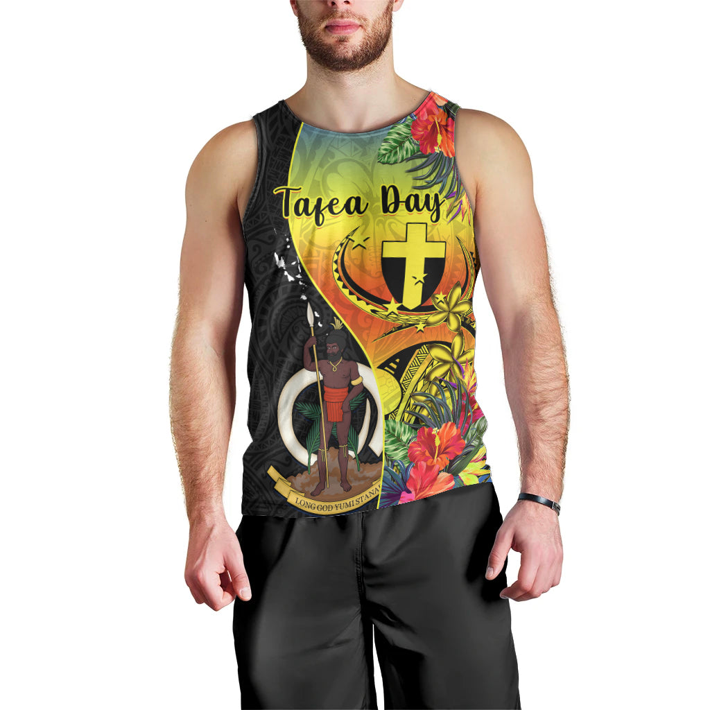 personalised-vanuatu-tafea-day-men-tank-top-coat-of-arms-mix-tropical-flowers