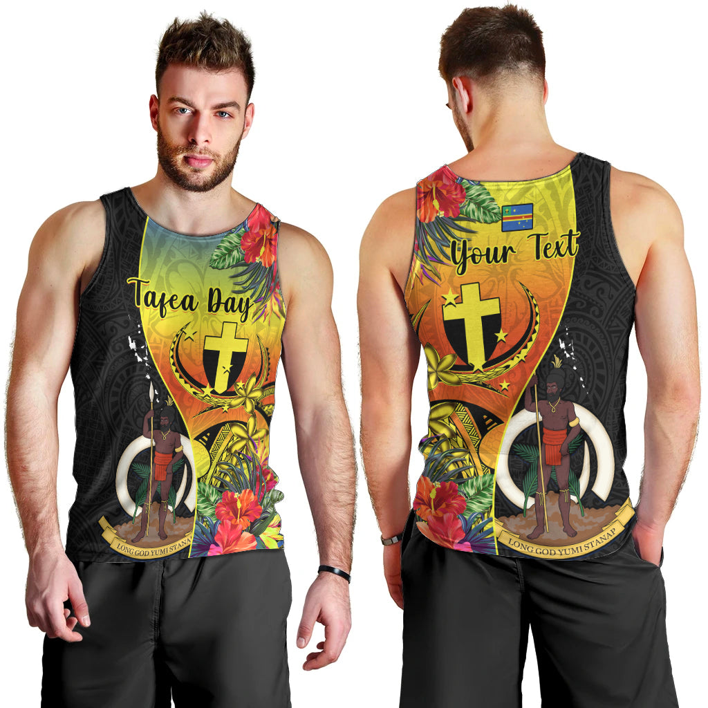 personalised-vanuatu-tafea-day-men-tank-top-coat-of-arms-mix-tropical-flowers