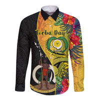 vanuatu-torba-day-long-sleeve-button-shirt-coat-of-arms-mix-tropical-flowers