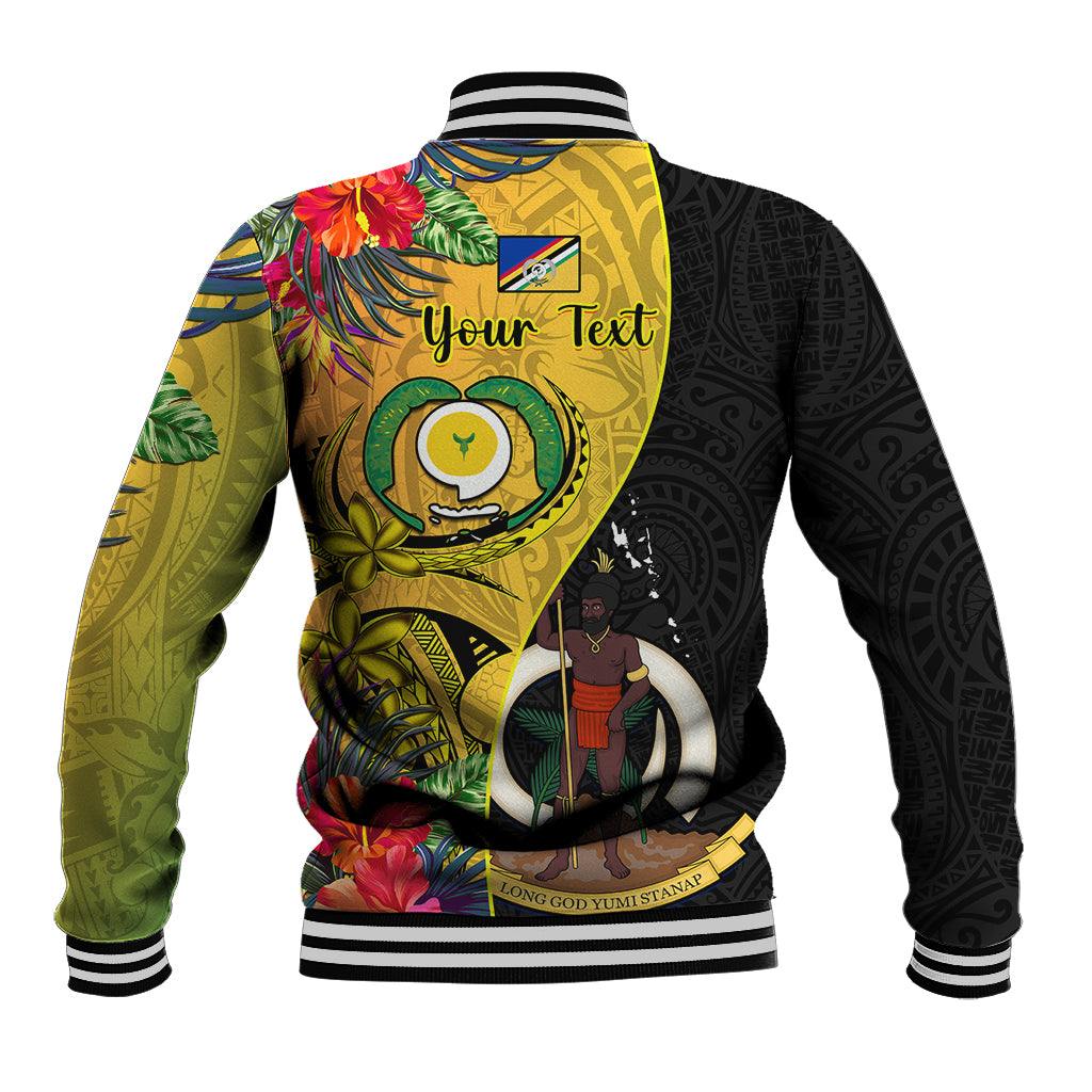 personalised-vanuatu-torba-day-baseball-jacket-coat-of-arms-mix-tropical-flowers