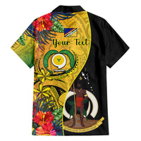 Personalised Vanuatu Torba Day Family Matching Tank Maxi Dress and Hawaiian Shirt Coat Of Arms Mix Tropical Flowers LT14 - Polynesian Pride