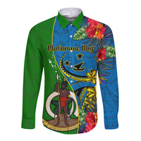 vanuatu-malampa-day-long-sleeve-button-shirt-coat-of-arms-mix-tropical-flowers