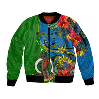 vanuatu-malampa-day-sleeve-zip-bomber-jacket-coat-of-arms-mix-tropical-flowers