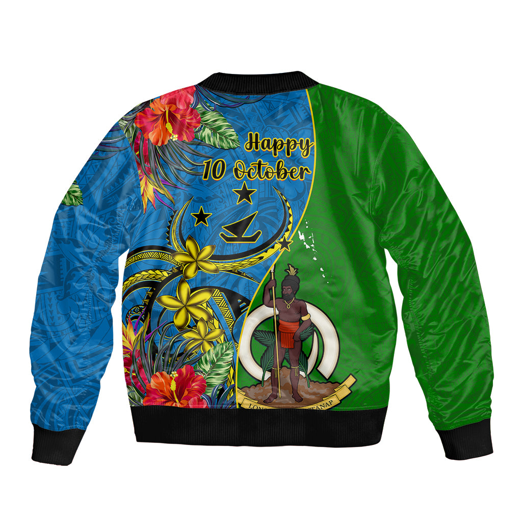 vanuatu-malampa-day-sleeve-zip-bomber-jacket-coat-of-arms-mix-tropical-flowers