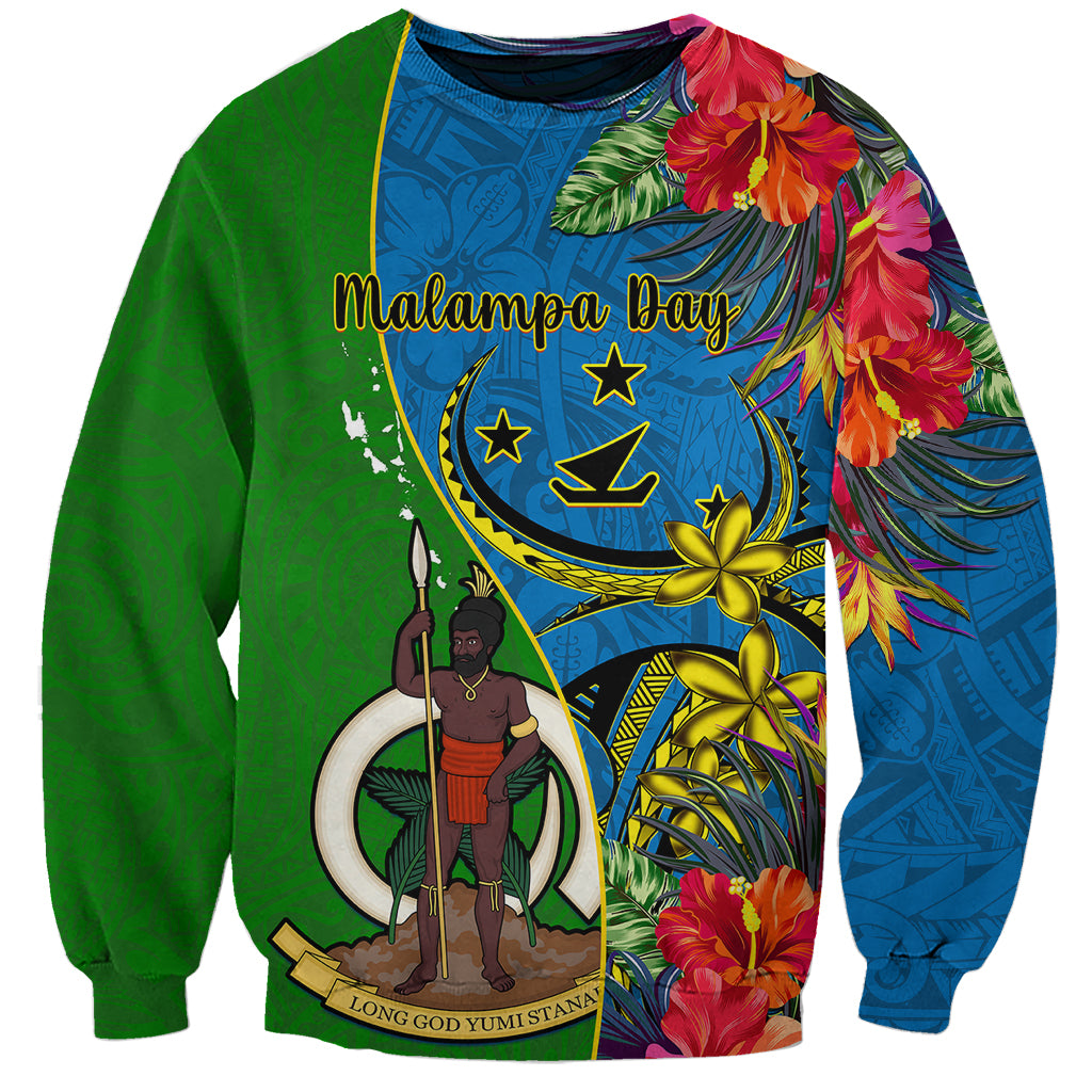 vanuatu-malampa-day-sweatshirt-coat-of-arms-mix-tropical-flowers