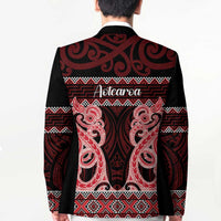 Kia Ora New Zealand Blazer Maori Language Week Whero Taniko Motif - Polynesian Pride