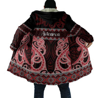 Kia Ora New Zealand Cloak Maori Language Week Whero Taniko Motif - Polynesian Pride