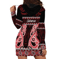 Kia Ora New Zealand Hoodie Dress Maori Language Week Whero Taniko Motif LT14 - Polynesian Pride