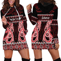 Kia Ora New Zealand Hoodie Dress Maori Language Week Whero Taniko Motif LT14 - Polynesian Pride