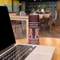 Kia Ora New Zealand Skinny Tumbler Maori Language Week Whero Taniko Motif LT14 - Polynesian Pride