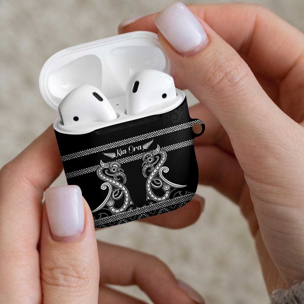 Kia Ora New Zealand AirPods Case Maori Language Week Pango Taniko Motif - Polynesian Pride
