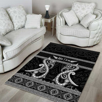 Kia Ora New Zealand Area Rug Maori Language Week Pango Taniko Motif LT14 - Polynesian Pride