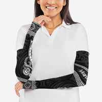 Kia Ora New Zealand Arm Sleeves Maori Language Week Pango Taniko Motif LT14 - Polynesian Pride