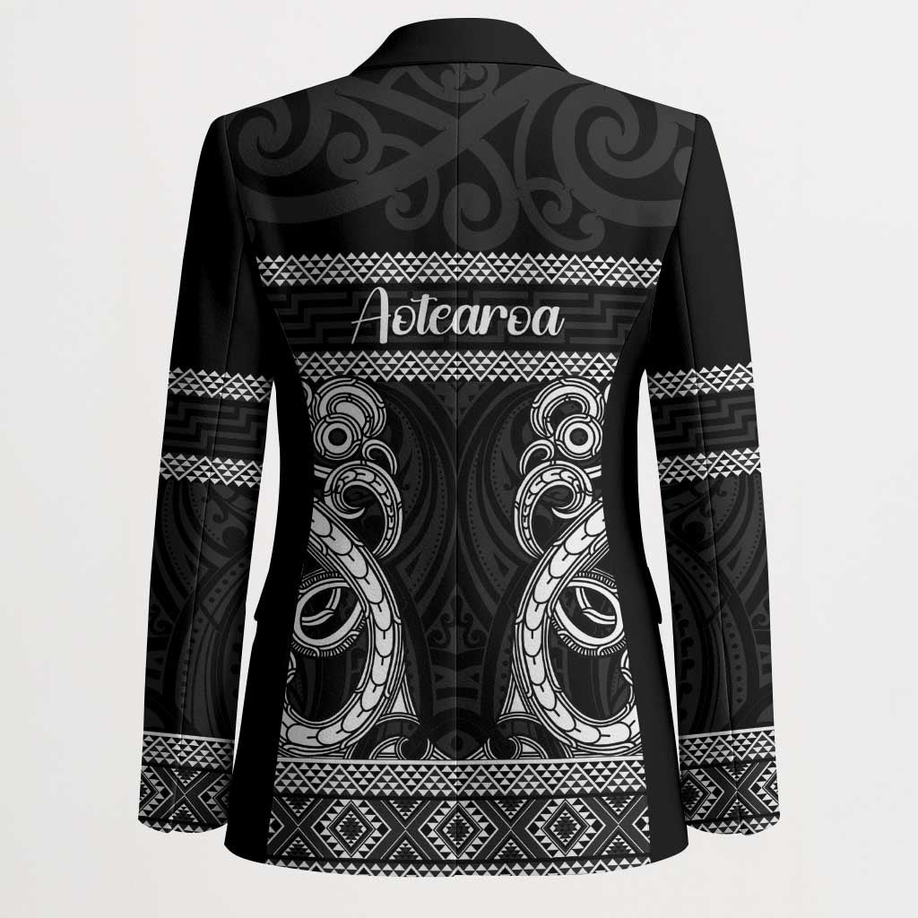 Kia Ora New Zealand Blazer Maori Language Week Pango Taniko Motif - Polynesian Pride