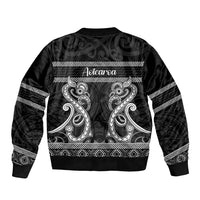 Kia Ora New Zealand Bomber Jacket Maori Language Week Pango Taniko Motif - Polynesian Pride