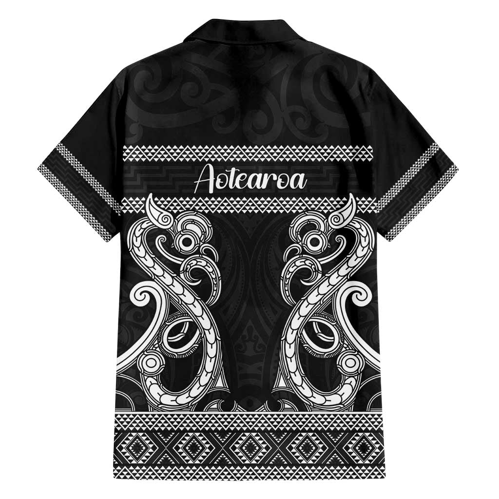 Kia Ora New Zealand Family Matching Tank Maxi Dress and Hawaiian Shirt Maori Language Week Pango Taniko Motif LT14 - Polynesian Pride