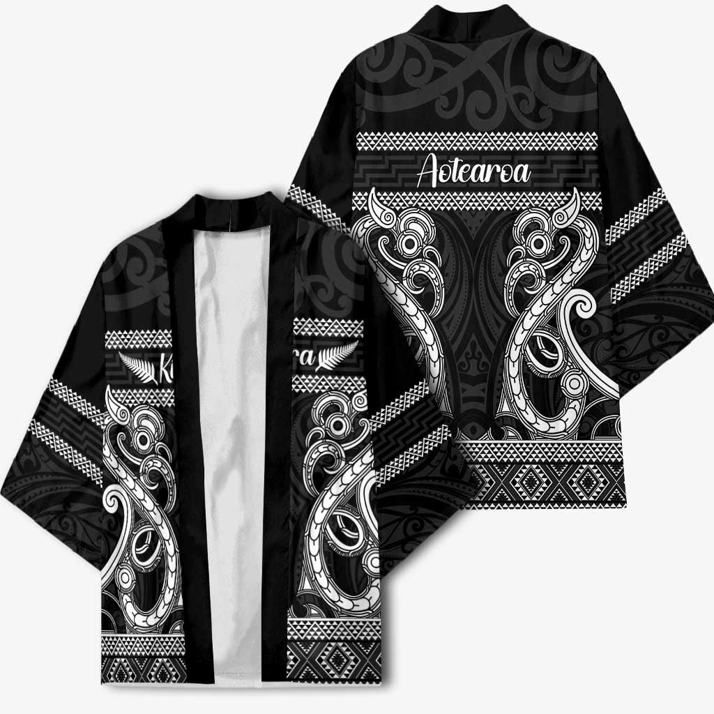 Kia Ora New Zealand Kimono Maori Language Week Pango Taniko Motif LT14 - Polynesian Pride