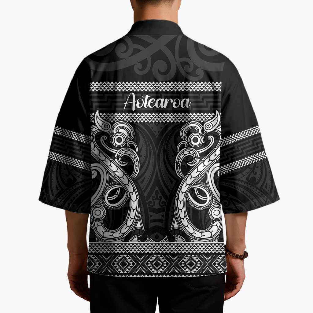 Kia Ora New Zealand Kimono Maori Language Week Pango Taniko Motif LT14 - Polynesian Pride