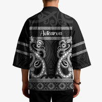 Kia Ora New Zealand Kimono Maori Language Week Pango Taniko Motif LT14 - Polynesian Pride